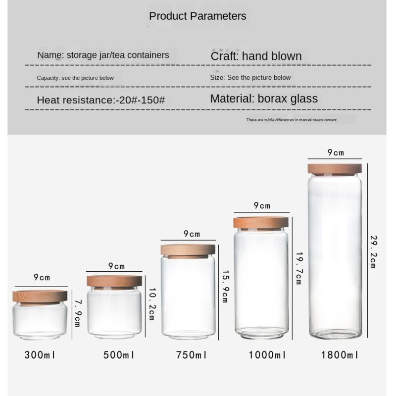 Spice Jars Heatresistant Glass Coffee Jars Tea Se... Grandado
