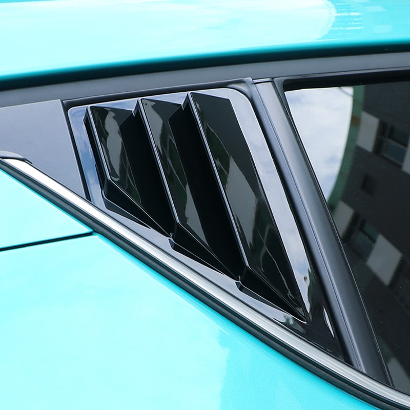 Persianas triangulares para ventana trasera de coche, cubierta embellecedora de plástico ABS para Toyota C-HR CHR , , , , 2 uds.