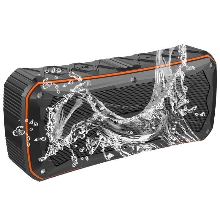outdoor portable waterproof Bluetooth speaker with strong bass IP66: orange