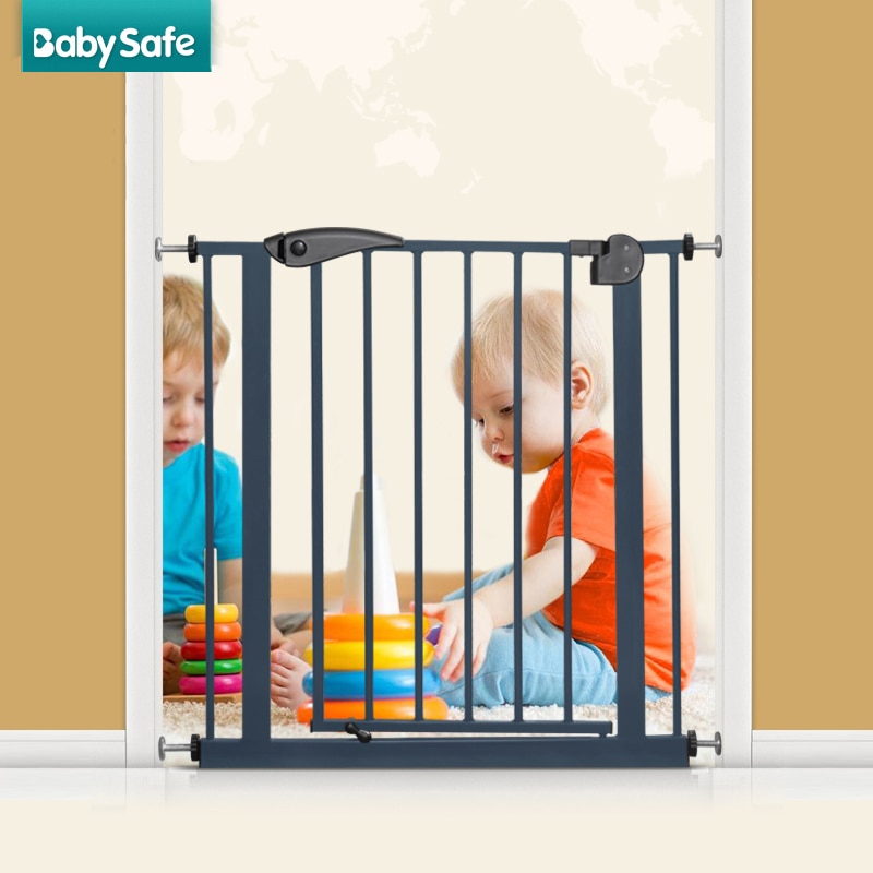 Puerta de Hierro de metal babysafe puerta de seguridad para bebés valla de aislamiento para mascotas 75-82cm de ancho Hong kong gratis