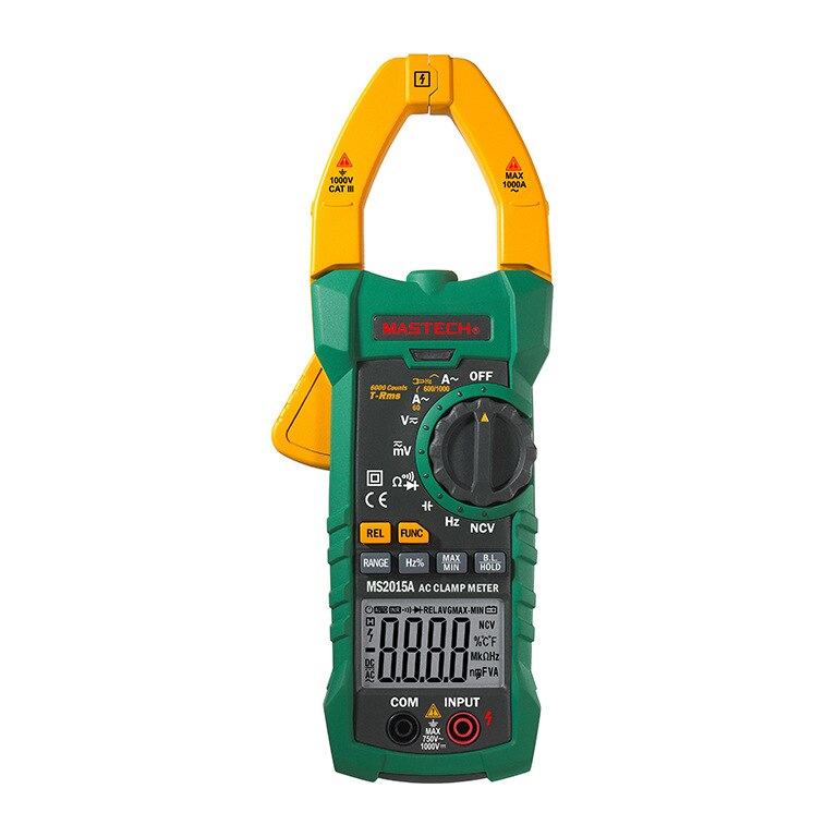 MASTECH MS2015A 1000A AC Current Clamp Meter AC DC Voltage Meter True RMS Digital Multimeter Frequency Capacitance Tester NCV