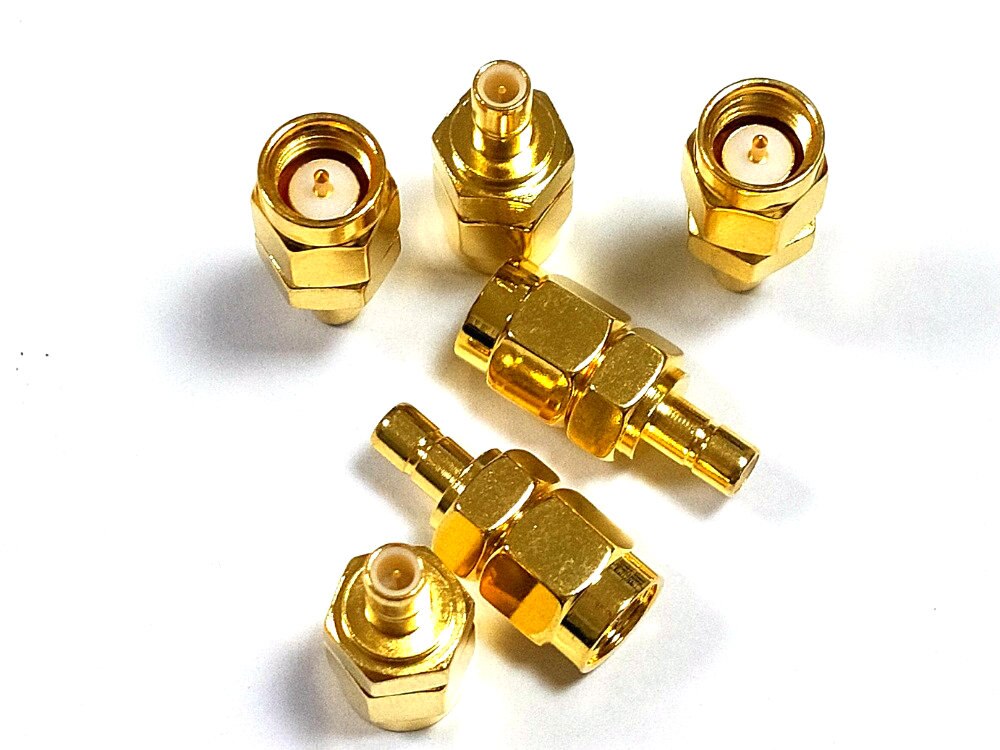 50PCS SMA male plug to SMB male straight RF connector