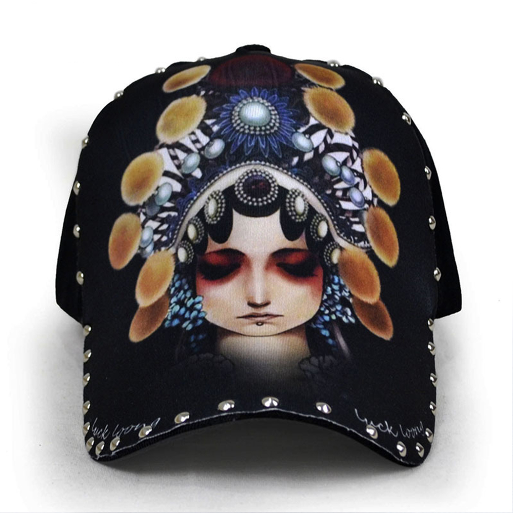 FS Luxury Brand 3D Stampa Drago Cinese Berretti da baseball con Rivetto Estate Uomo Donna Cappello Street Hip Hop Cap Gorras Para Hombres: Brown