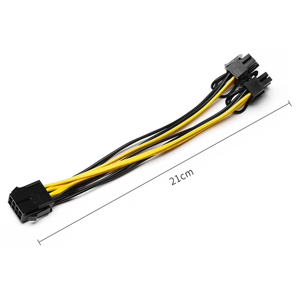 PCI Express-Cable de alimentación PCIE de 8 pines a doble 8 (6 + 2) Pines, tarjeta gráfica de vídeo VGA, adaptador de GPU, Cable divisor de fuente de alimentación