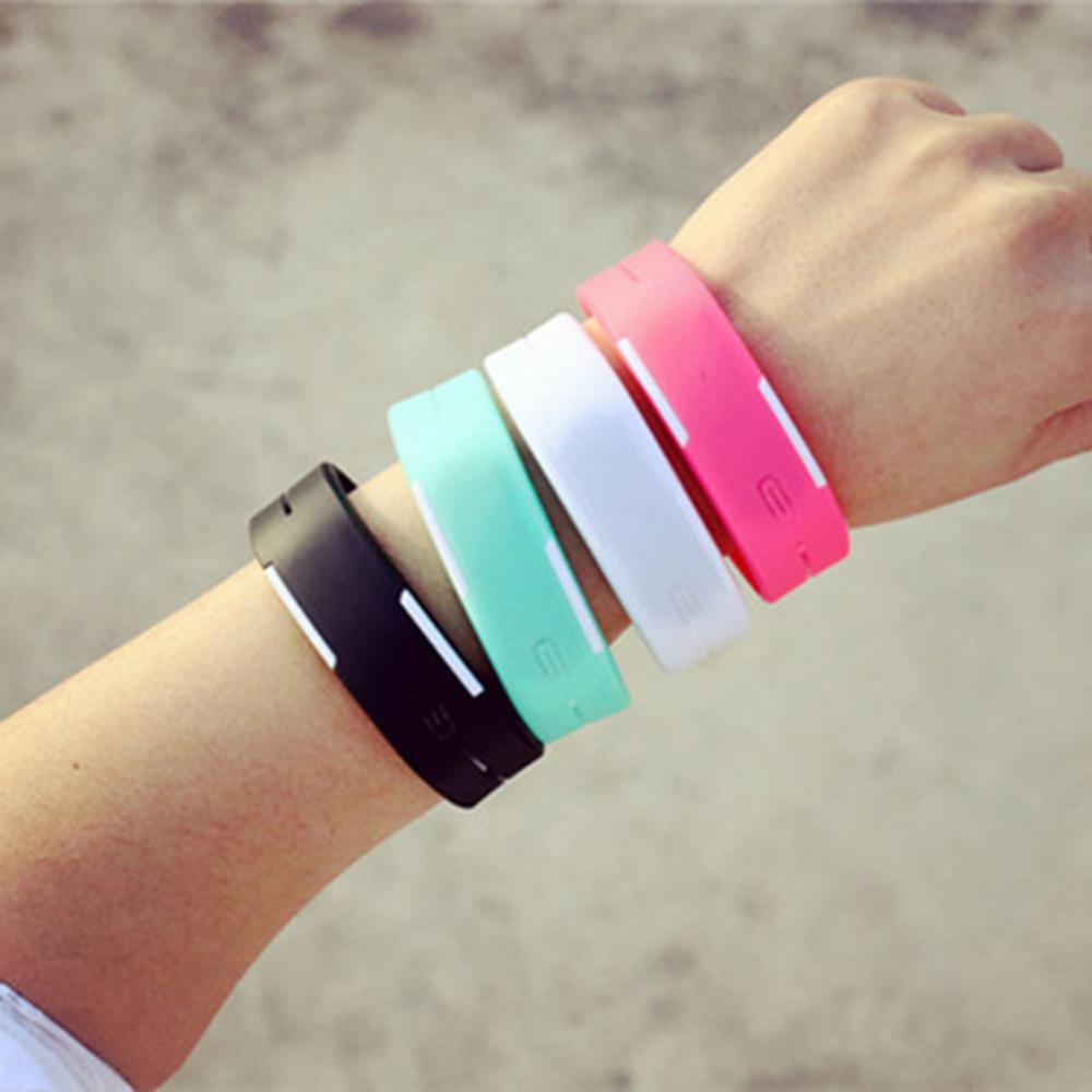 Montre-bracelet numérique en silicone pour hommes et femmes, LED rouge, bracelet de sport, montre-bracelet tactile,