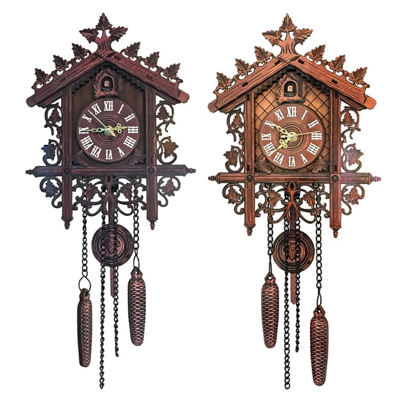 Relógio de parede gancho de madeira, relógio vintage para sala de estar, restaurante, quarto, 62kd