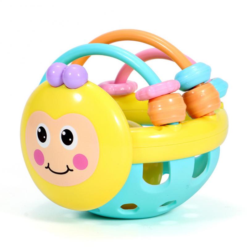 1pcs Funny Baby Rattle Soft Rubber Dumbbell Toys Children's Educational Toys In Opp Bag (random Color)