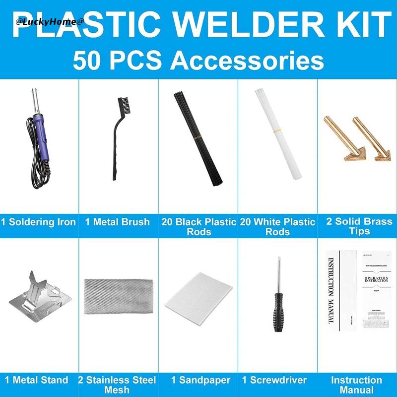 11UA Plastic Welding Tools for Car Bumper Dashboard Repair Kayak Canoe Tank Help Repair Broken Plastic Parts Corrosion Resist