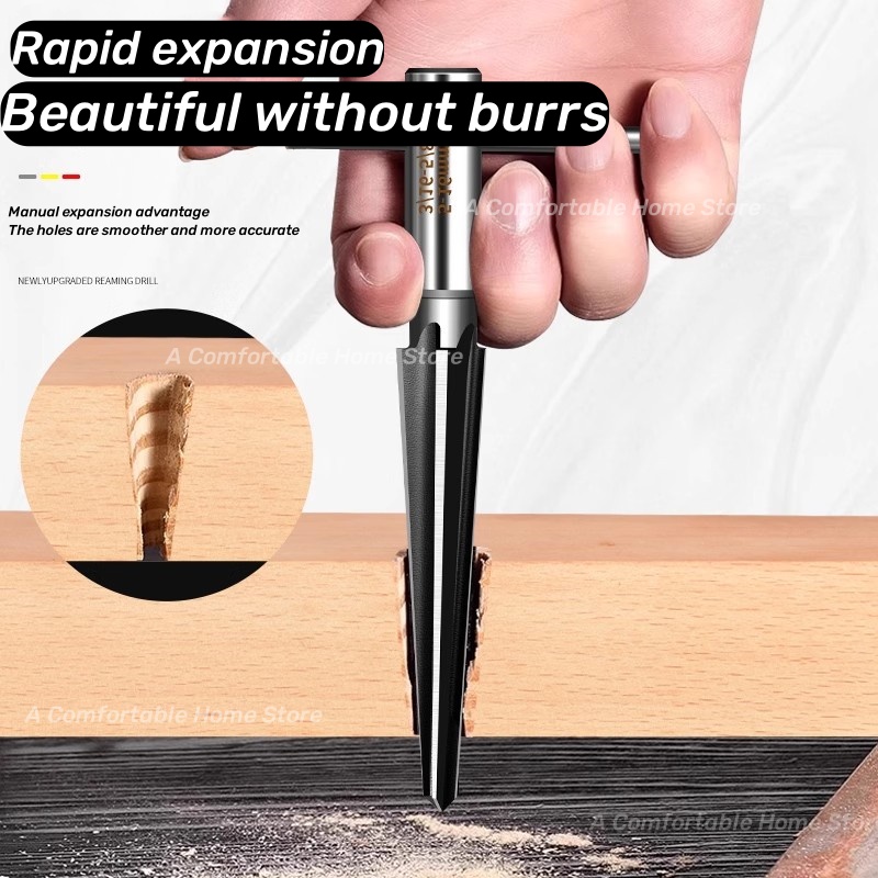 Alésoir conique à tige ronde de 5 à 16mm, outil pour le travail du bois, trou de chanfrein de 3 à 13mm, perçage extensible pour planche de bois, version améliorée 2025