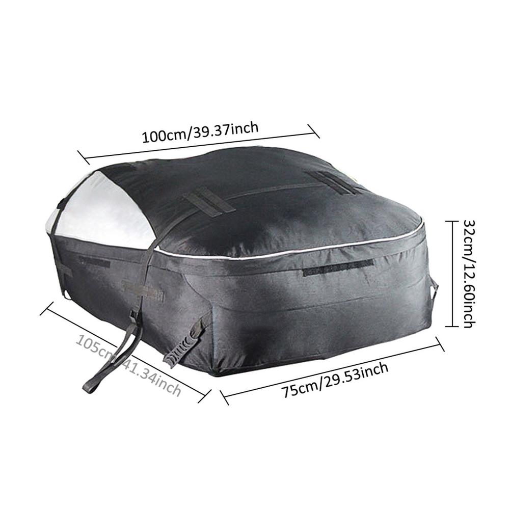 600D Oksford skrzynia na dach samochodu torba dachowa wodoodporna bagażnik na dachu torba podróżna wodoodporna torba na samochody SUV 105x100x32cm: Default Title