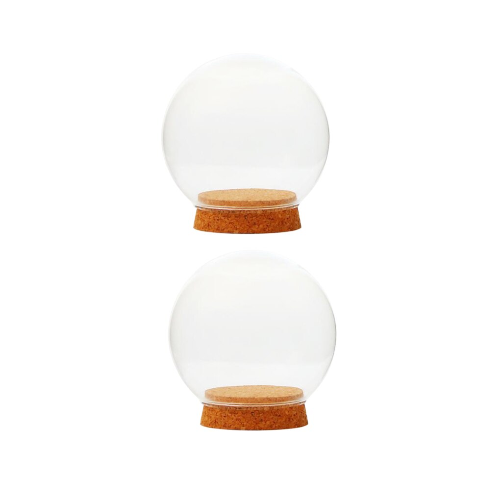SUNNYCLUE 20 stuks Cloche Bell Jar 8 ml glazen display koepel met kurkbasis 1,3 inch kleine doorzichtige flessen mini-flessen koepel decoratieve