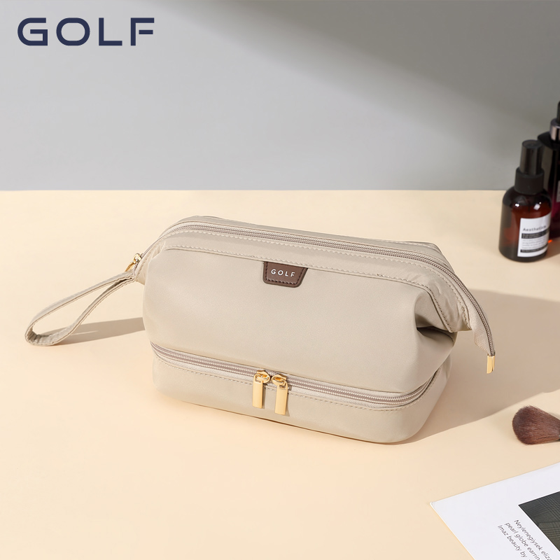Golf Make-Up Tas Voor Vrouwen Met Grote Capaciteit, Handtas Voor Mobiele Telefoon, Effen Kleur Reiscosmetica Opbergtas