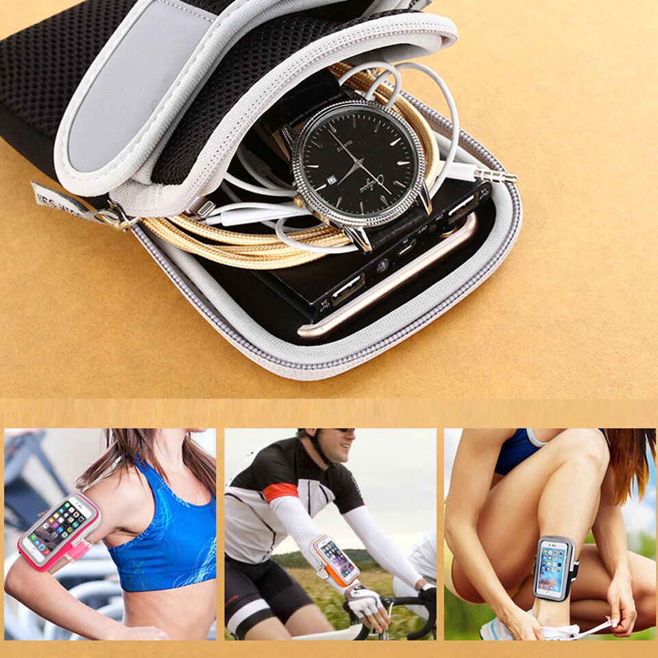 6.2 "En Cours D'exécution Sport Brassard Pochette Pour Samsung Galaxy S10 Plus S9 S8 S7 Bord A10 A20 A30 50 M30 M20 M10 coques de téléphone Housse En Nylon