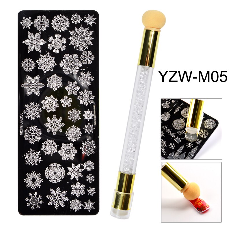 1 einstellen Nagel Stanzen Platten Schmetterling Schneeflocke Spitze Stempel Vorlage für Druck Schablone Werkzeuge: YZW-M05