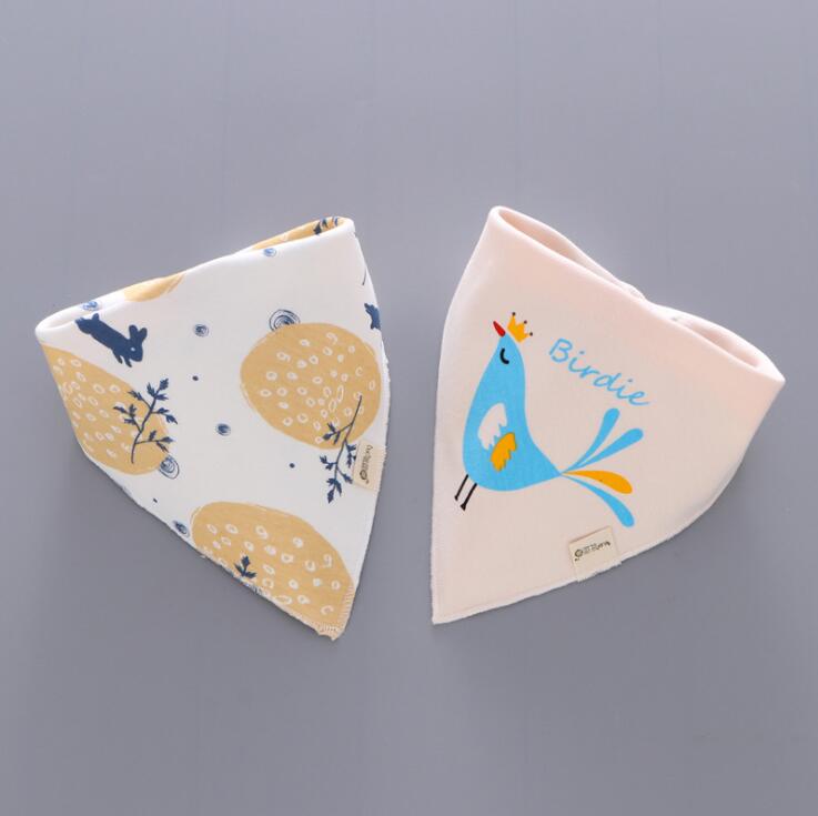 2 pièces/ensemble Burp chiffons pour bébé coton bavoirs alimentation bavoirs Bandana Triangle écharpe salive pour bébé soins WWD005: WWD005I-2pcs-set