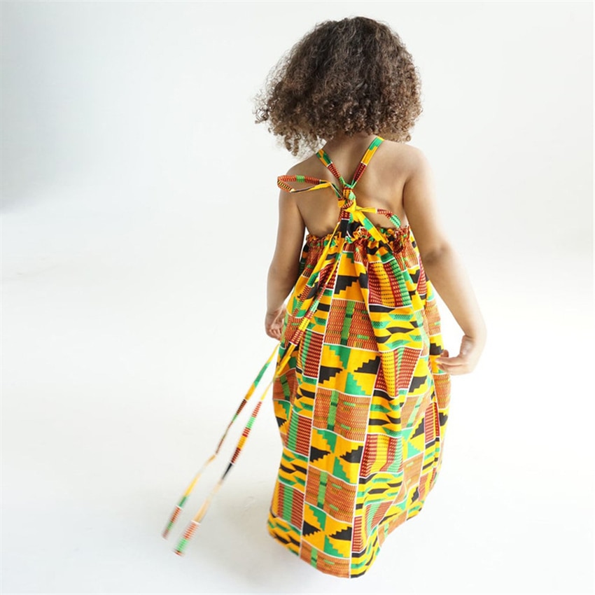Meisjes Afrikaanse Kleding Kinderen Bazin Riche Dashiki Leuke Jurken Gestreepte Gedrukt Rompertjes Voor Baby Met Hoofdband