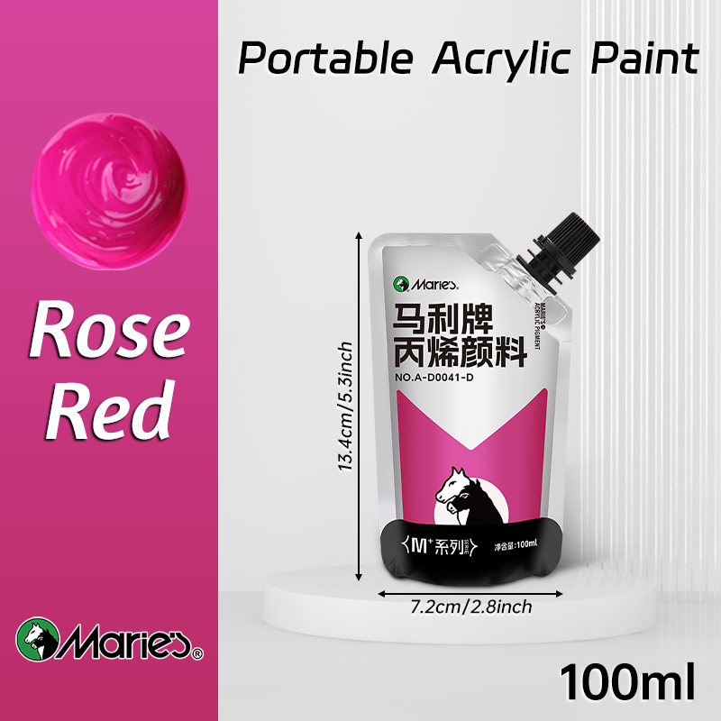 100 ml Marie-Acrylfarbe, verschiedene Farben, wasserfest, Pigmente zum Basteln, Felsen, Holz, professionelle Pigmente für Erwachsene, Künstler