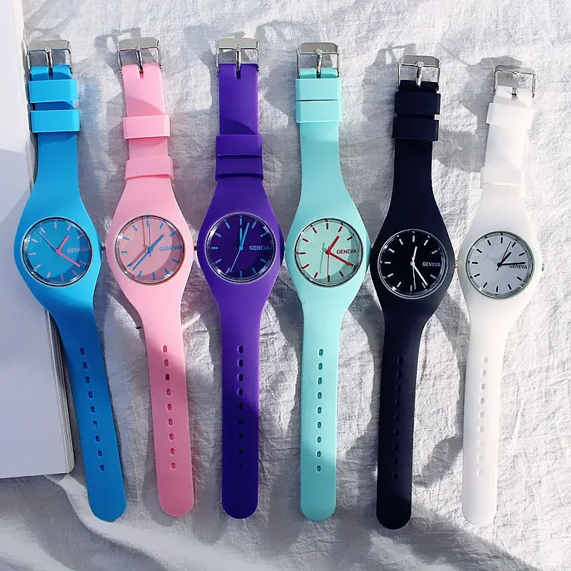 Jelly Silicone Watch Women Casual Geneva Sport Watches reloj mujer Quartz Wristwatch Men Watch reloj hombre