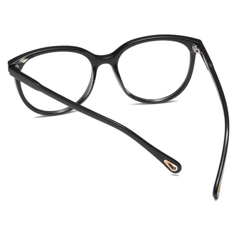 Transparent Round Glasses Spectacle Frame Clear Lens Glasses Without Diopter Black Red decorative glasses