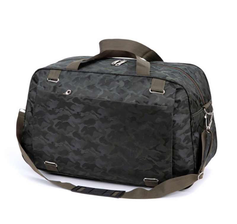 camouflage tote travel bag women men shoulder travel handbag large capacity Weekend Duffle Luggage bag: Army Green