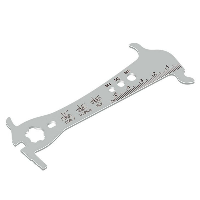 6 in 1 Mountain Road Bike Chain Length Checker Stainless Steel Bicycle Chain Gauge Wear Measure Indicator Repair Tool