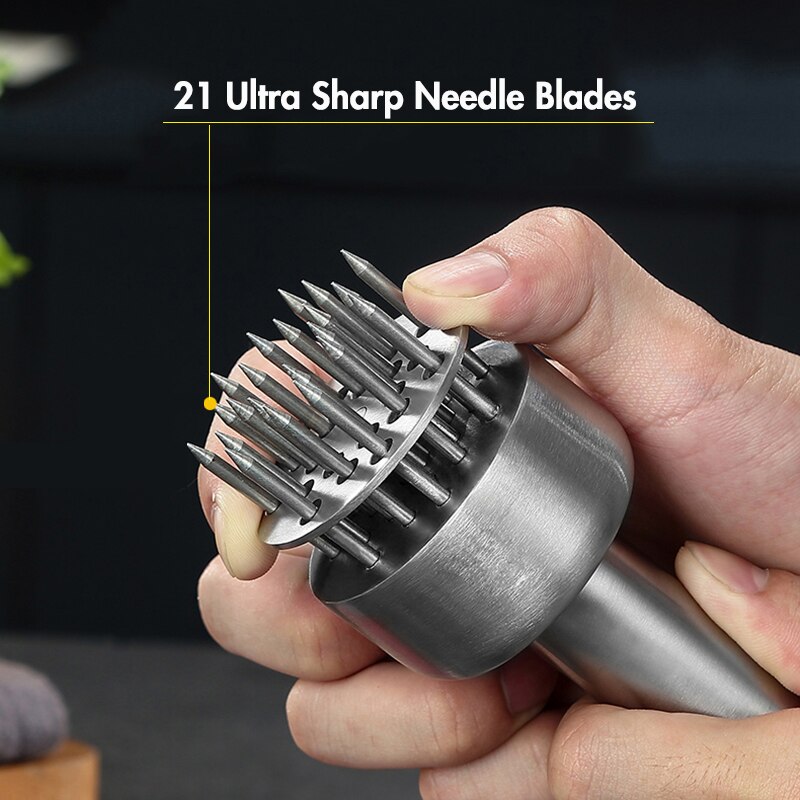 304 Rvs Vleesvermalser Duurzaam 21 Ultra Scherpe Naald Blade Tenderizer Voor Steak, Rundvlees-Keuken Koken Gereedschap