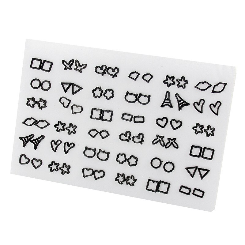 Mode Gemengde Rhinestone Gesimuleerde Pearl Geometrische Dier Hart Bloem Stud Oorbellen Set Voor Vrouwen Meisjes Kids Sieraden: WR745-3