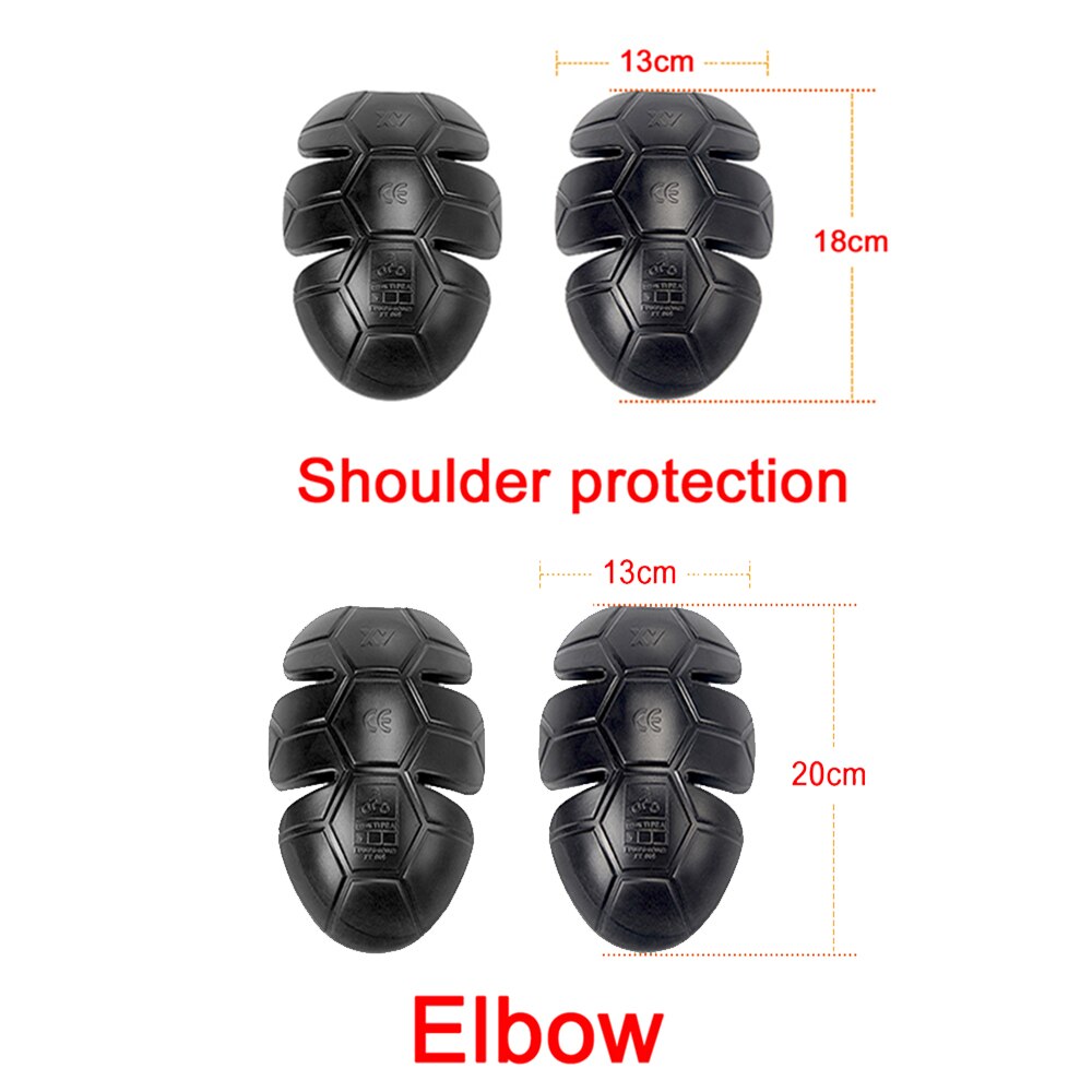 CE Protector Motorcycle Protective Gear Shoulder Pad Elbow Pad EVA Back Protection Motorbike Motorcycle Biker Equipment: A pair knee Elbow