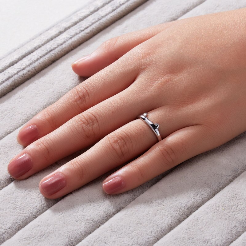Leuke Zilveren Kleur Kat Oor Open Ringen Voor Vrouwen Mode Metalen Vinger Meisjes Partij Sieraden Verstelbare Animal Manchet Ring Mooie