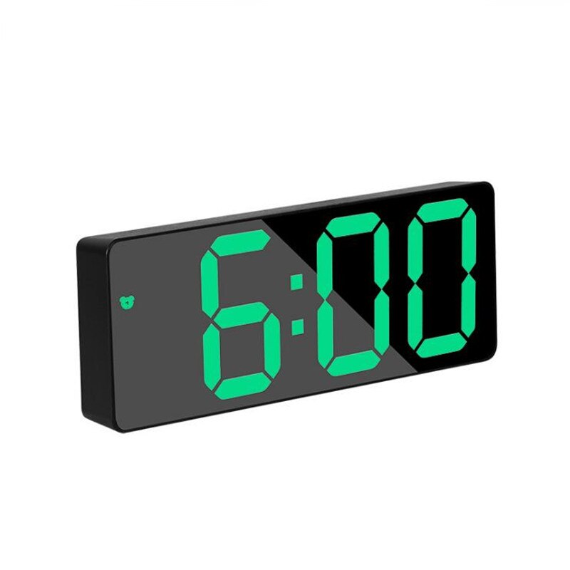 Neue Acryl/Spiegel Wecker LED Digital Uhr Stimme Kontrolle Schlummern Zeit Temperatur Anzeige Nacht Modus Hause Dekoration Uhr: Grün Acryl- Rec