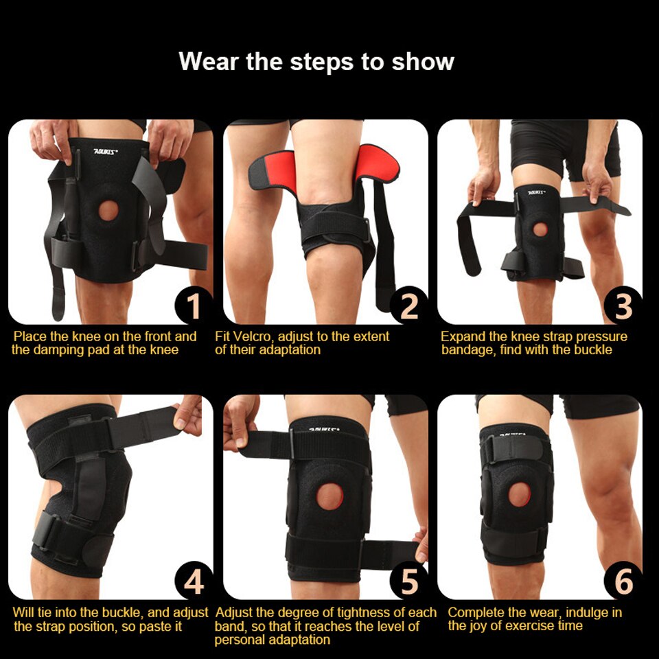Rodillera deportiva de seguridad 1 Uds con soporte de Hing policéntrico rodillera negra Rodilleras protectoras Rodilleras
