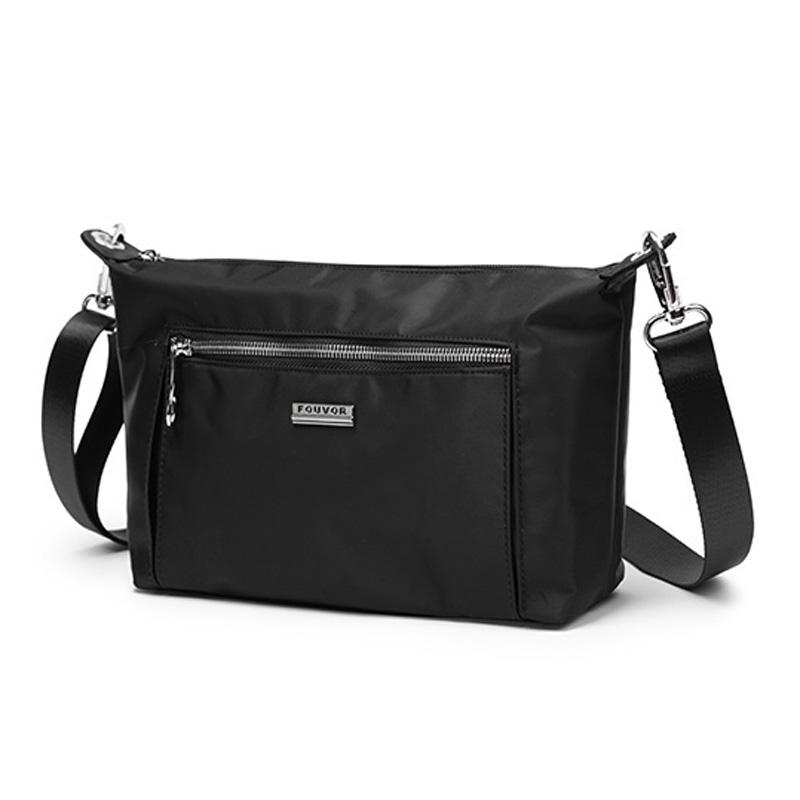 Fouvor Summer Women Bag Oxford Handbags Waterproof Shoulder Bag Small Flap Crossbody Bags for Women Messenger Bags: Black