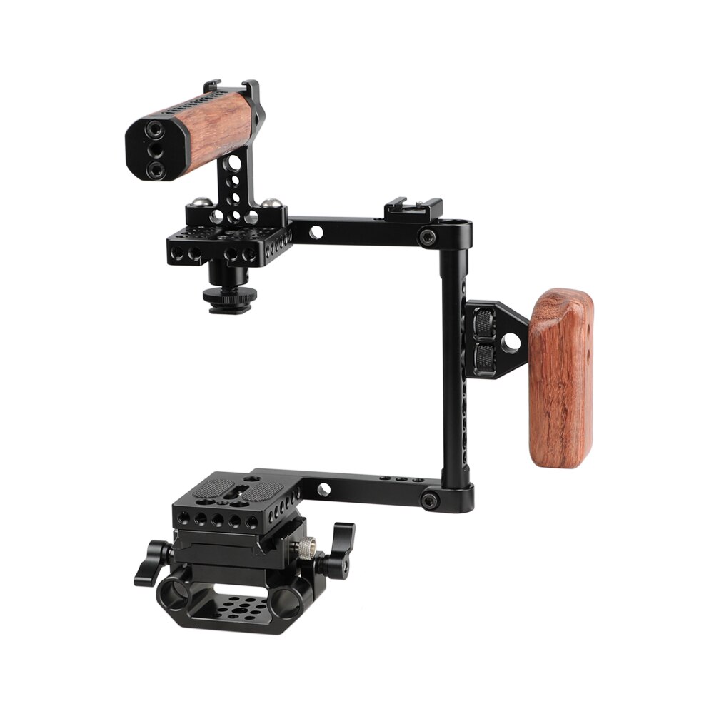 Hdrig Manfrotto Quick Release Sliding Mount &amp; Adapter Plaat Met 15Mm Dual Rod Clamp Base Voor Dslr Camera Kooi kit