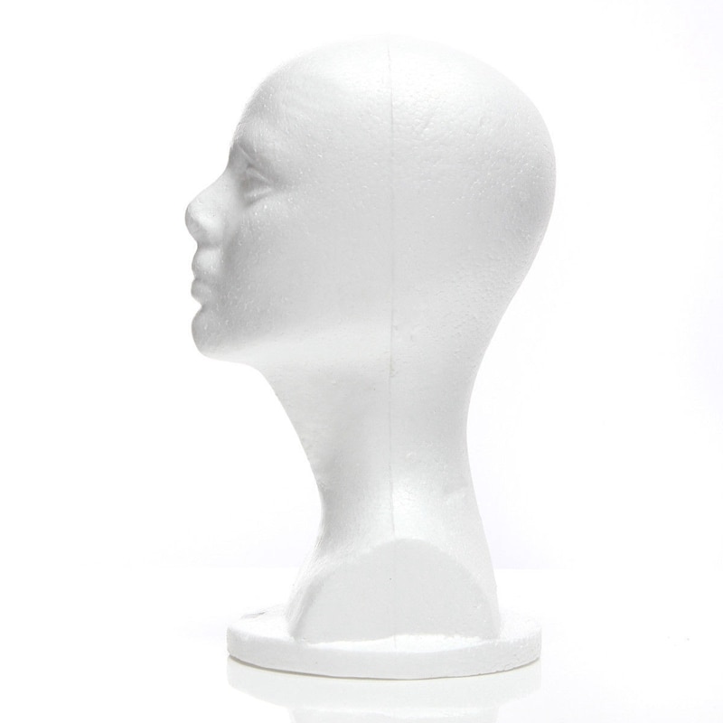 Styrofoam Mannequin Foam Head Model Glasses Hat Wig Display Stand