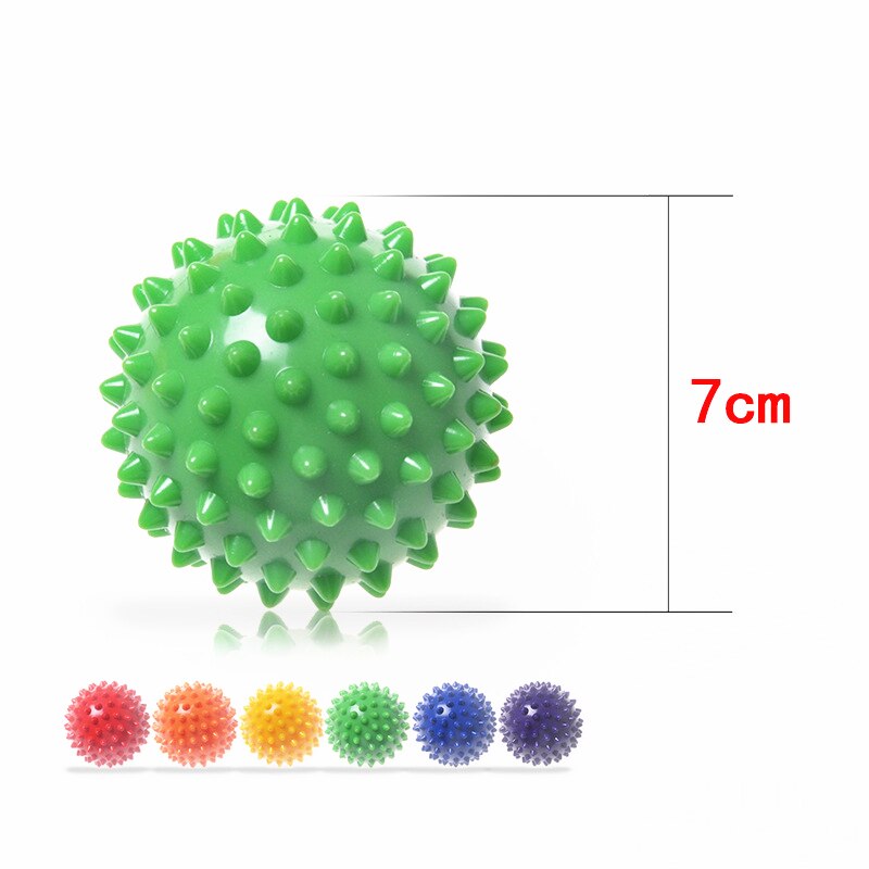 TPR 7CM diametro Hollow Soft Spike Ball recupero della forza della mano esercizio massaggio palla Yoga Fitness massaggiatore appuntito punto di innesco