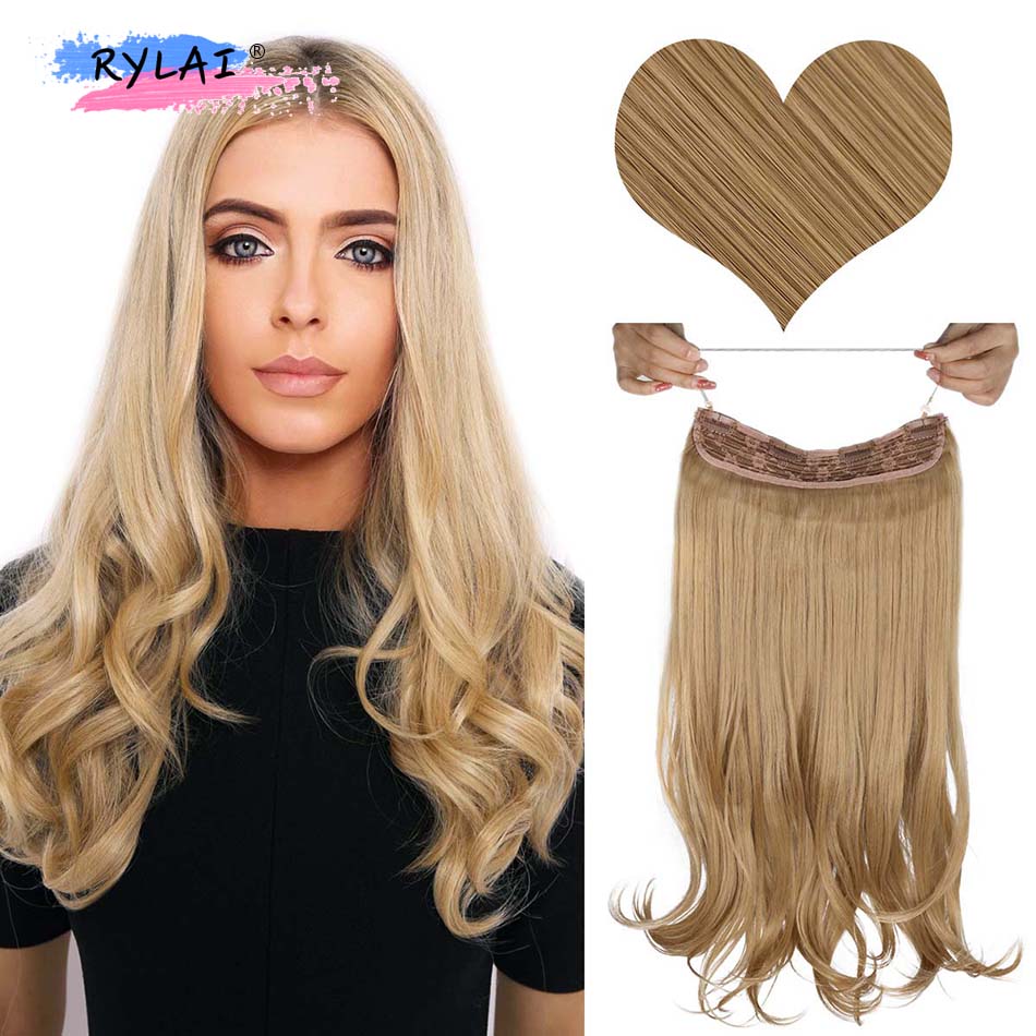 Deep Wave Clip In Hair Extensions Real Soft Thick Women Hair 24 Inch Long Curly Hair Extensions Clip In Synthetic 160 Gram RYLAI: 14inches 27