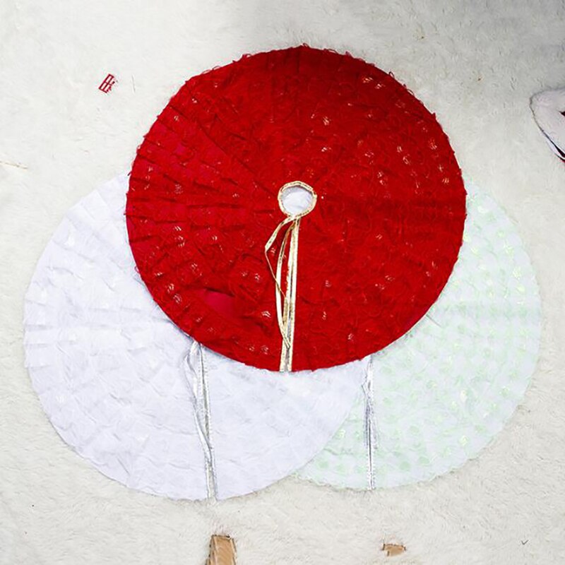 80cm julepynt stof blonder juletræsnederdel plisseret træskørt festlig festindretning