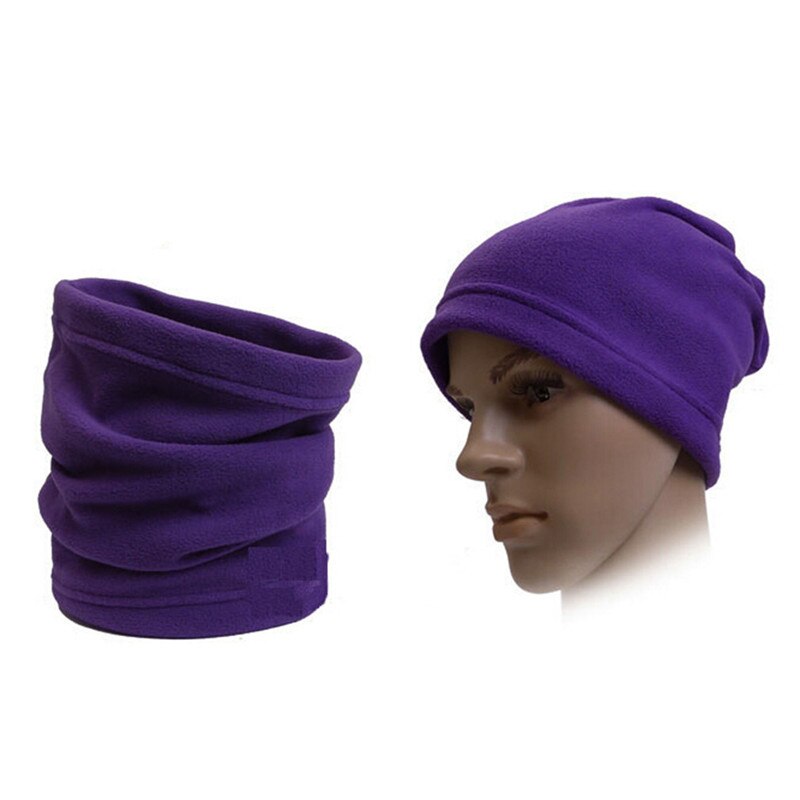 Unisex Outdoor Neck Warmer Snood Winter Sports Skiing Skating Thermal Hat Scarf Outdoor Camping Hiking Polar Fleece Collar: purple