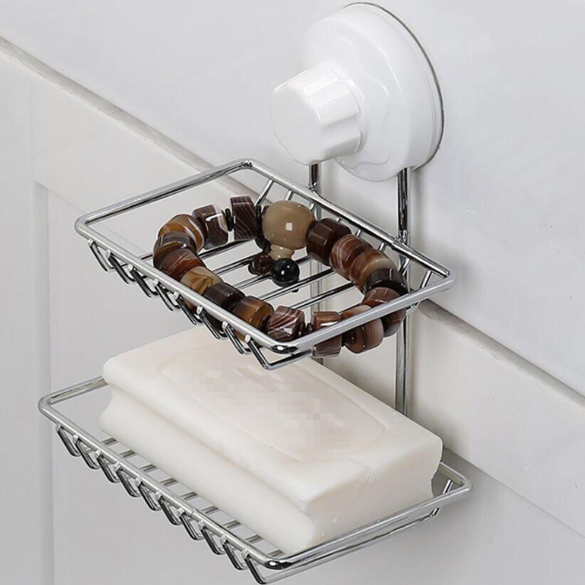 Edelstahl doppel seife box Bad kreative doppel seife box wand saugnapf seife halter