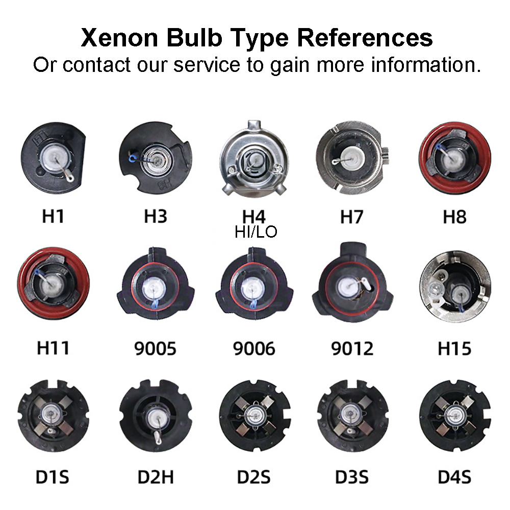 Bombillas de xenón para faros delanteros de coche, lámpara HID automática de 12V CC, 2 piezas, H7, H11, H9, 9005, 9006, HB3, HB4, 5000K, 6000K, 8000K, 10000K, 55W, 12000K
