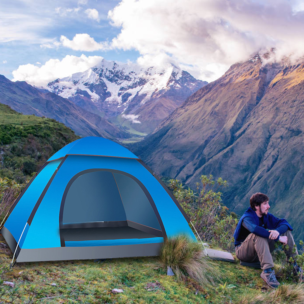 Outdoor Automatic Tent with Top Roof Shield Waterproof Camping Tent Folding Beach Tent for Camping Fishing Hiking