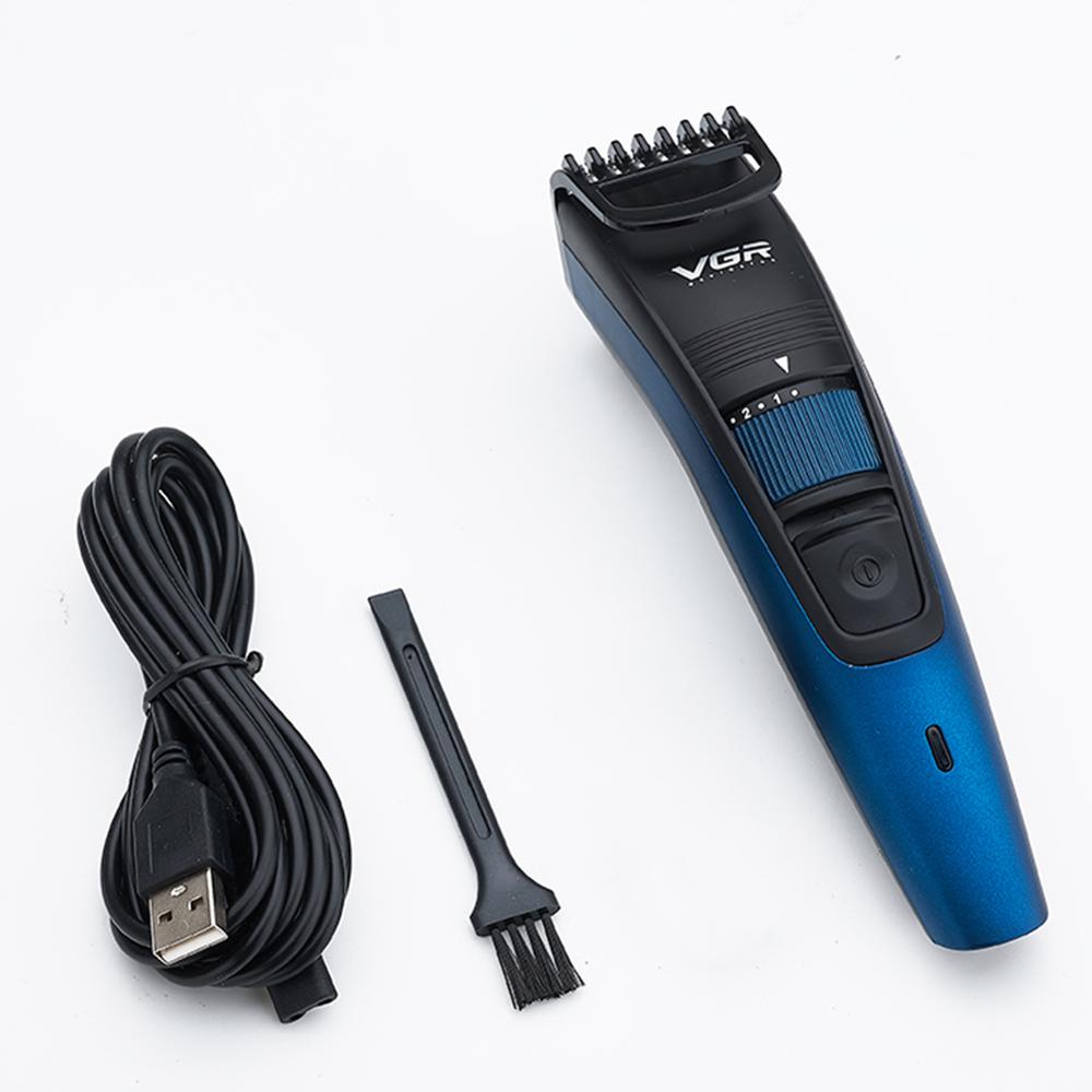 Machine de coupe de cheveux Rechargeable professionnelle à faible bruit réglable 0-10mm rasage électrique titane lame en céramique tondeuse à cheveux V-052: Default Title