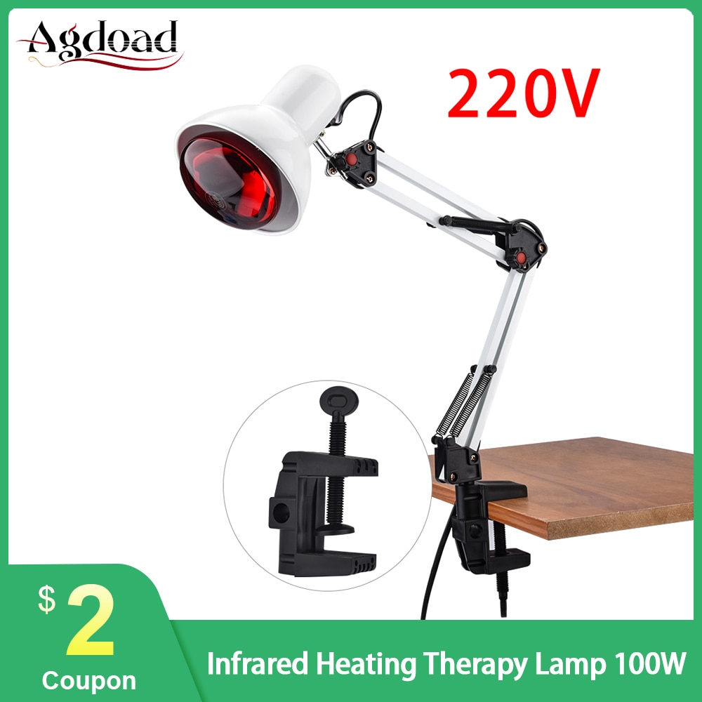 220V 100W Infrarood Verwarming Therapie Lamp Verstelbare Full Body Back Knie Pijnbestrijding Fysiotherapie Lamp Met Infrarood Licht lamp