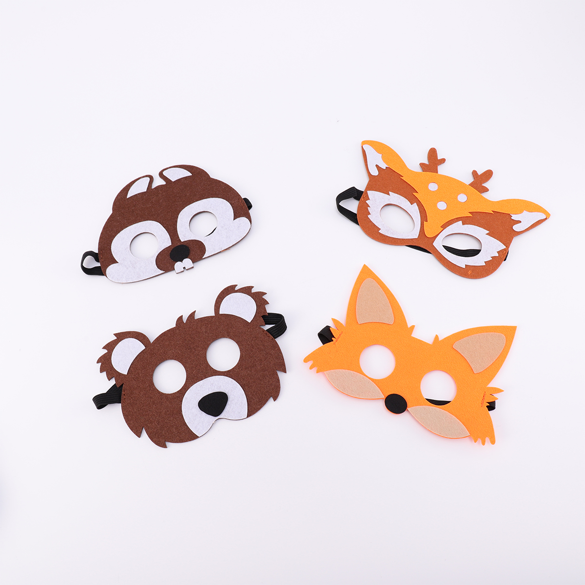 10pcs Cartoon Animal Masks Jungle Animal Felt Mask Baby Shower Birthday ...