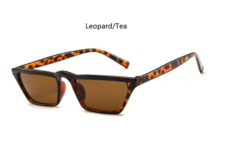 Cat Eye Smalle Glazen Vrouwen Witte Zonnebril Kleine Shades Sexy Retro Zonnebril Dames Zwarte Kat UV400: leoaprd brown