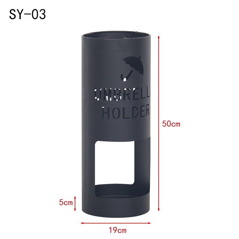 Paraguas de hierro forjado para restaurante y balcón, soporte para muebles del hogar, vestíbulo de Hotel, Cubo de almacenamiento para dormitorio: black
