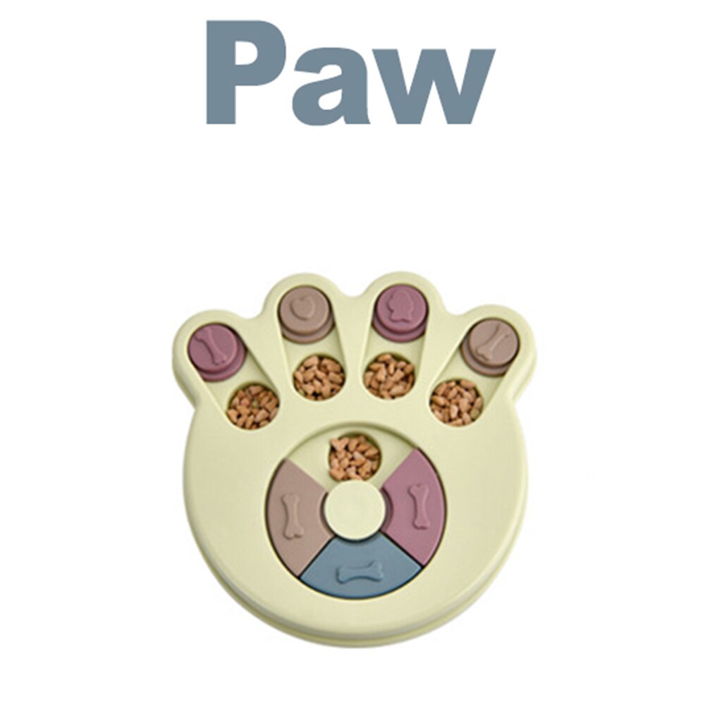 Interactive Dog Toys for Large Small Dogs Education Toy Durable Educational Smart Toys for Dog Training Feeding Turntable Toy: Paw Green