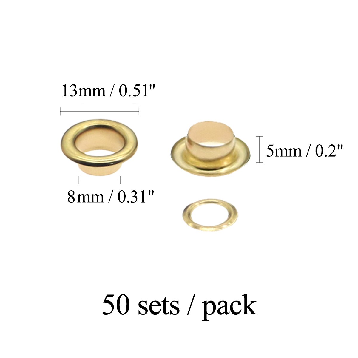 Produkter tyllesæt tyller øjer med kobber, drømmefarve og kobberagtig  (1/5 1/4 1/3 tommer indvendig diameter) tilbehør: 8mm rosaguld
