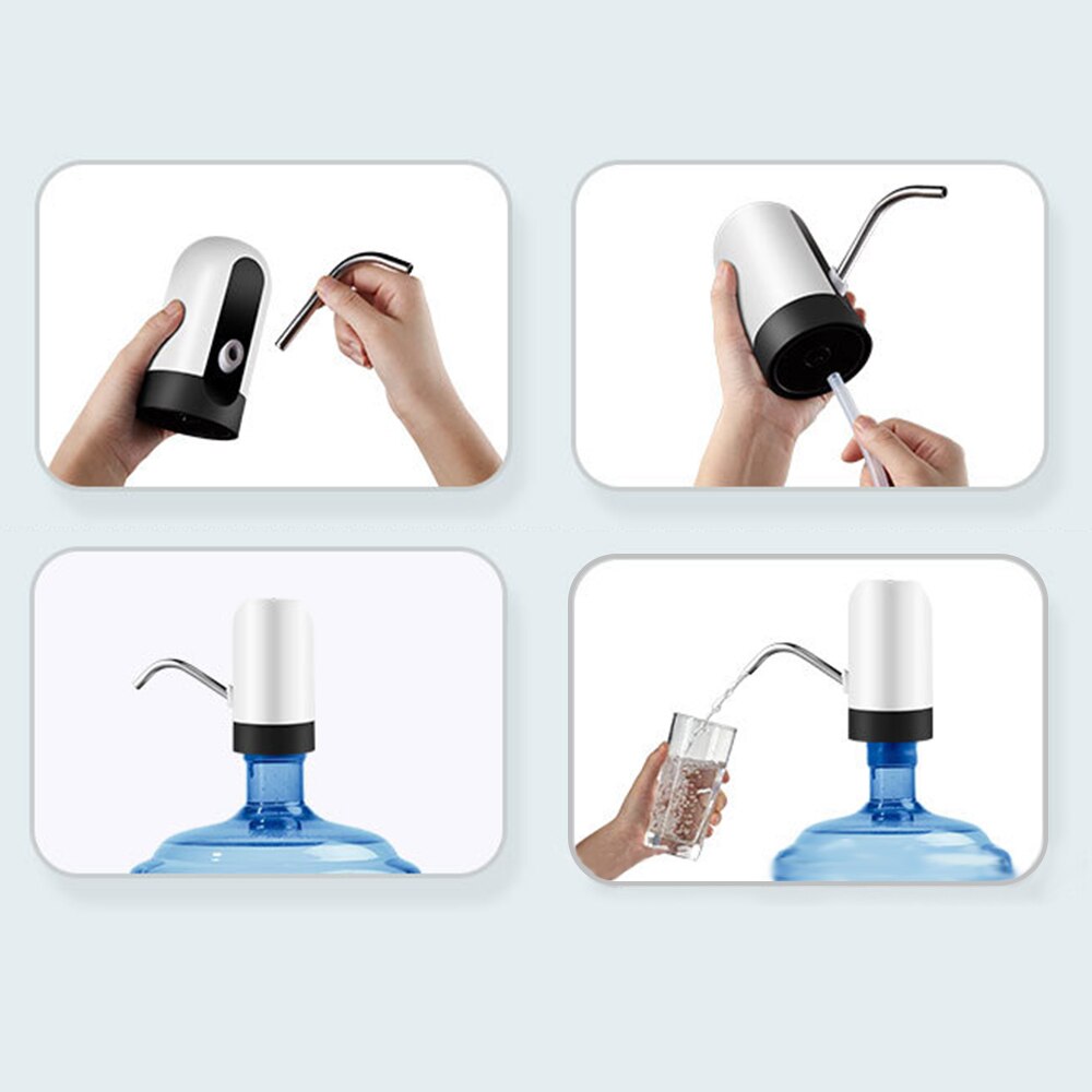 Automatic Water Dispenser Bottled Water LED Wireless Water Dispenser Electric Water Pressure Water Dispenser USB Household