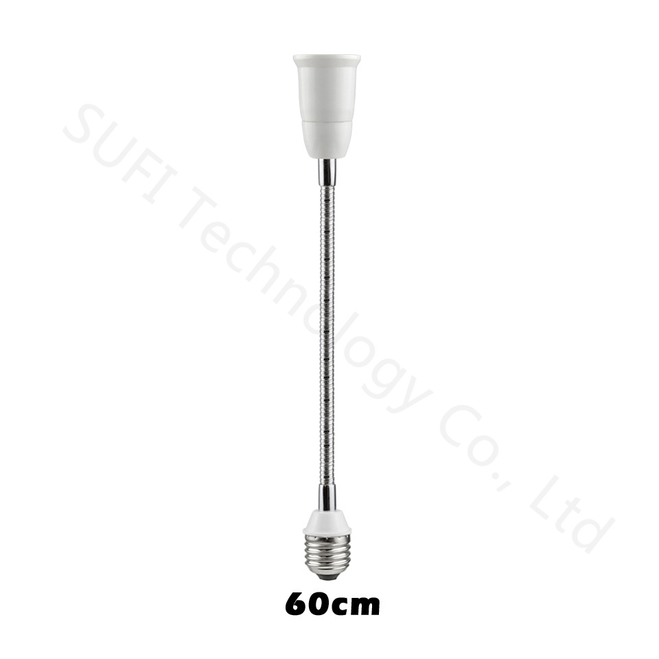 Lot de  e27 to e27 2 de douilles pour ampoules led, 20cm 30cm 40cm 50cm 60cm, convertisseurs: 60cm